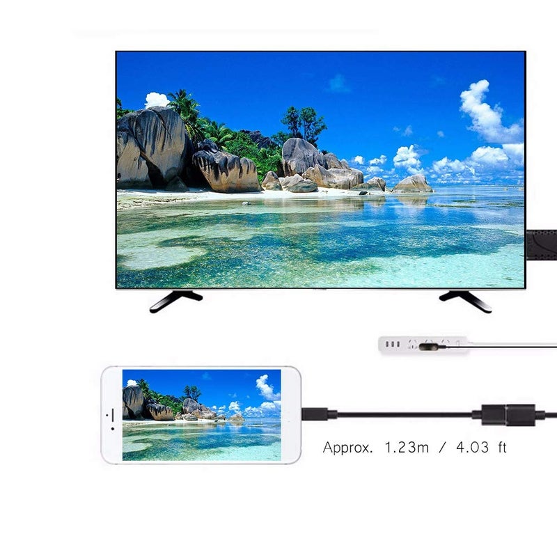 Wendry 3 in 1 USB Female to Male HDTV Adapter, 1080P HD USB to Digital AV Adapter Cable, Plug and Play, Mirroring HDTV Adapter for iOS Android Devices - Image 3